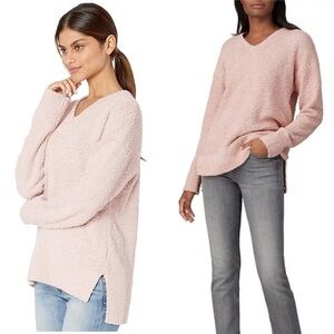 New Sanctuary V-neck Teddy Sweater in Rose Quartz